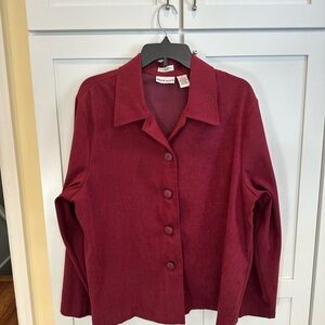 Apparenza Deep Red Button-Down blazer jacket